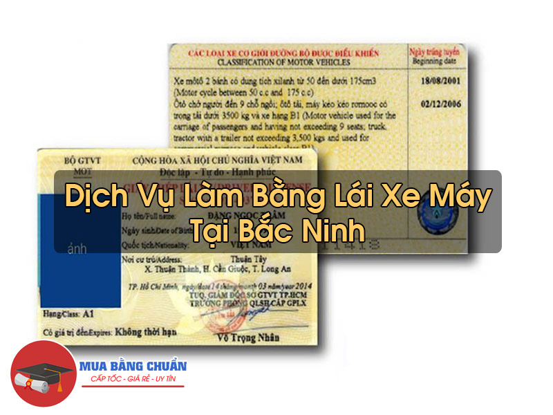 Lam Bang Lai Xe May Tai Bac Ninh