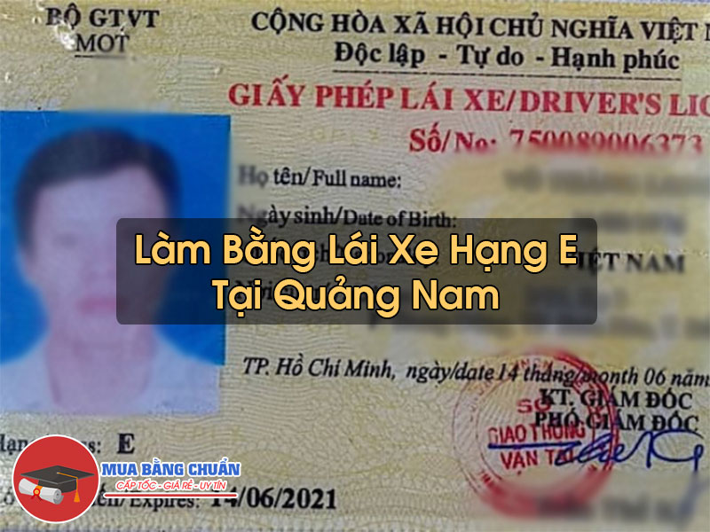 Lam Bang Lai Xe Hang E Tai Quang Nam