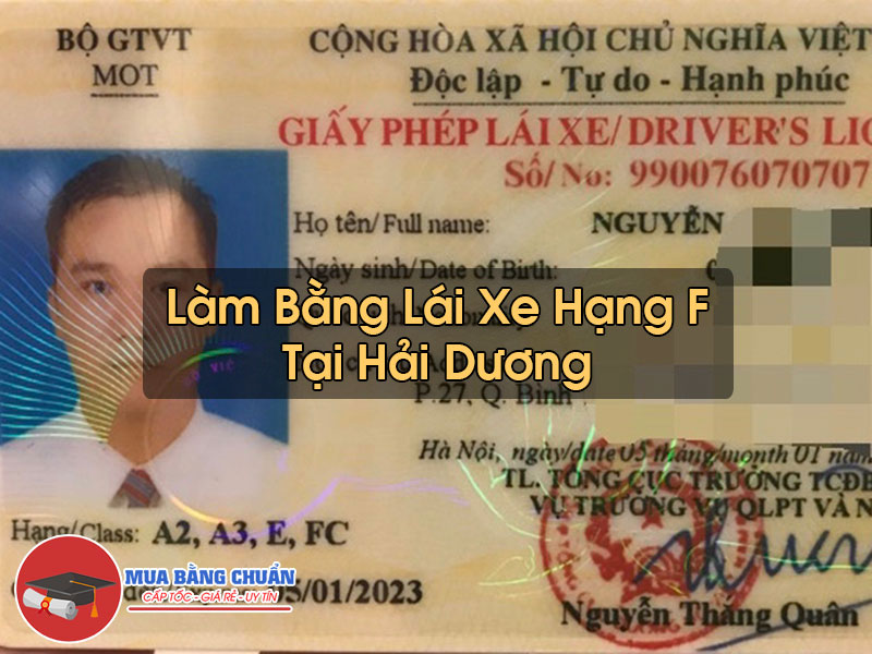 Lam Bang Lai Xe Hang F Tai Hai Duong